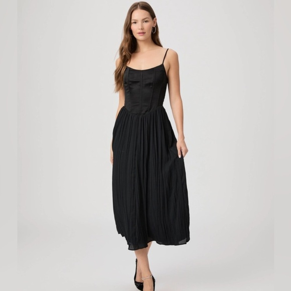 NWT Paige Elke Dress Black midi dress